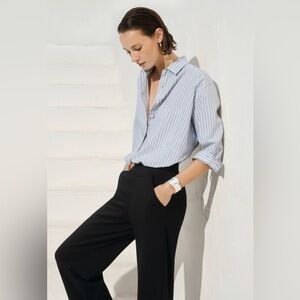 Ayr the deep end button down in cotton poplin size L